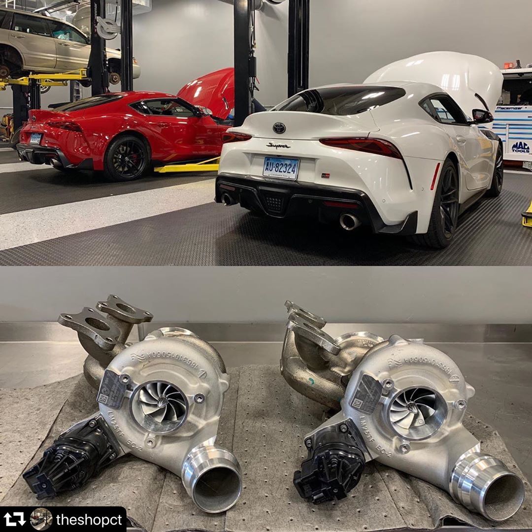 is about to install two of our Stage 2 Turbos into a couple MK5 A90